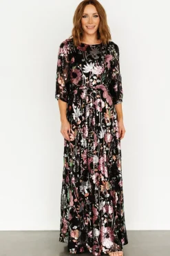Baltic Born Destiny Sequin Maxi Dress | Black Multi