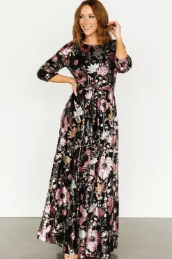 Baltic Born Destiny Sequin Maxi Dress | Black Multi