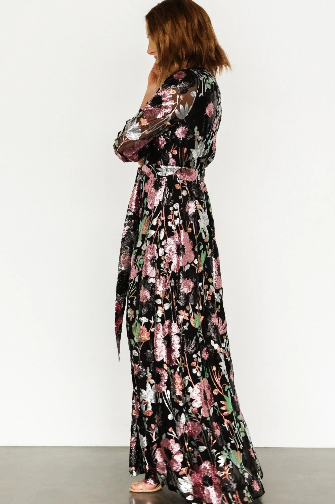 Baltic Born Destiny Sequin Maxi Dress | Black Multi