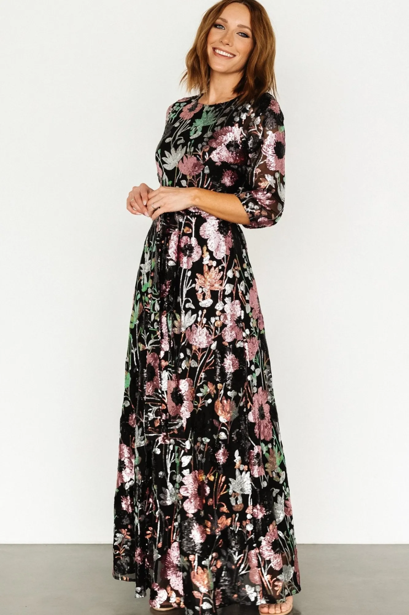 Baltic Born Destiny Sequin Maxi Dress | Black Multi