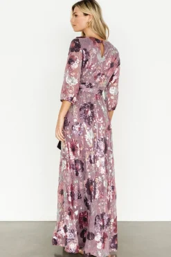 Baltic Born Destiny Sequin Maxi Dress | Lilac Floral