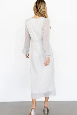 Baltic Born Devlyn Pleated Dress | Silver Shimmer