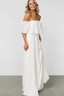 Baltic Born Diana Off Shoulder Maxi Dress | Off White