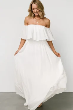 Baltic Born Diana Off Shoulder Maxi Dress | Off White