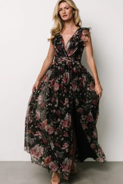 Baltic Born Dimitra Maxi Dress | Black Floral