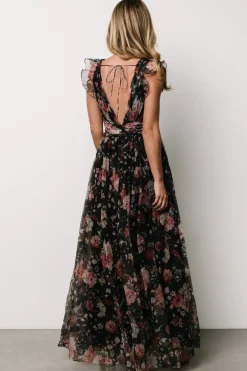 Baltic Born Dimitra Maxi Dress | Black Floral