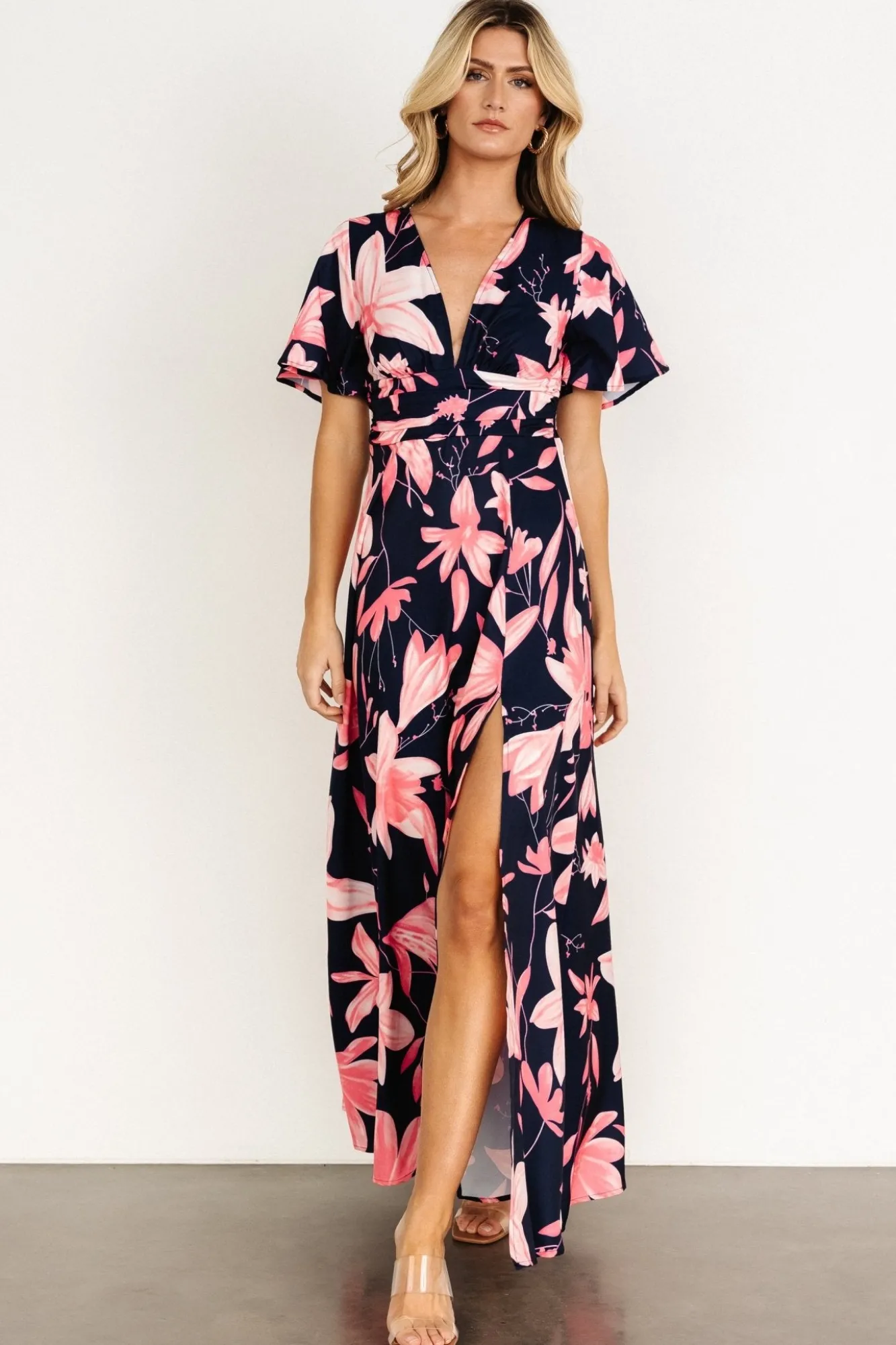 Baltic Born Dina Maxi Dress | Navy + Pink Floral