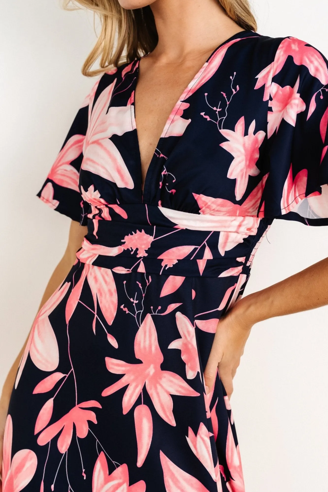 Baltic Born Dina Maxi Dress | Navy + Pink Floral