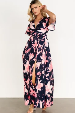 Baltic Born Dina Maxi Dress | Navy + Pink Floral