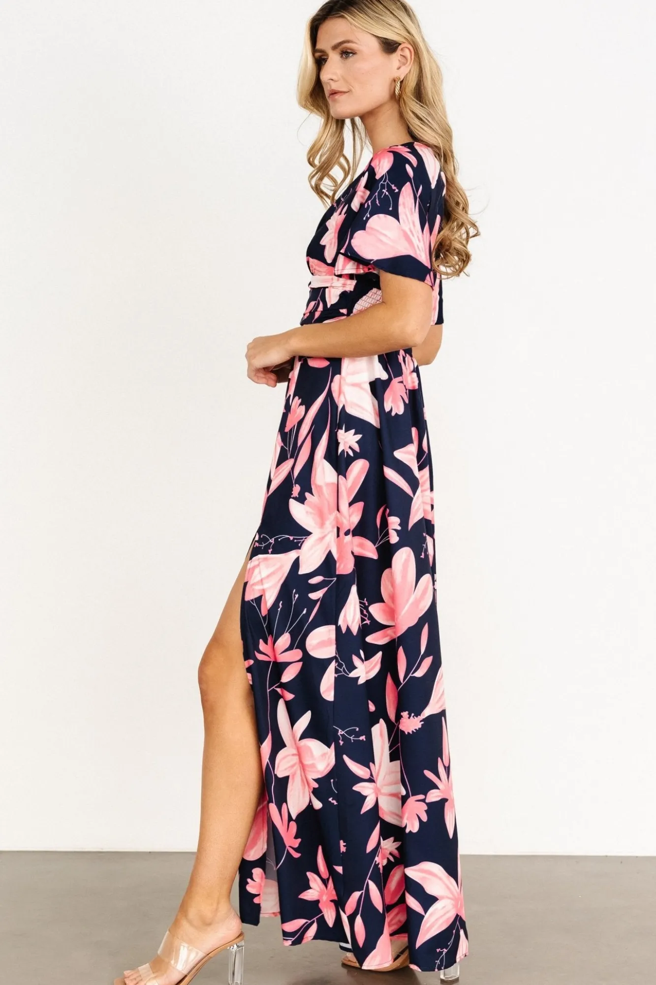 Baltic Born Dina Maxi Dress | Navy + Pink Floral