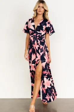 Baltic Born Dina Maxi Dress | Navy + Pink Floral