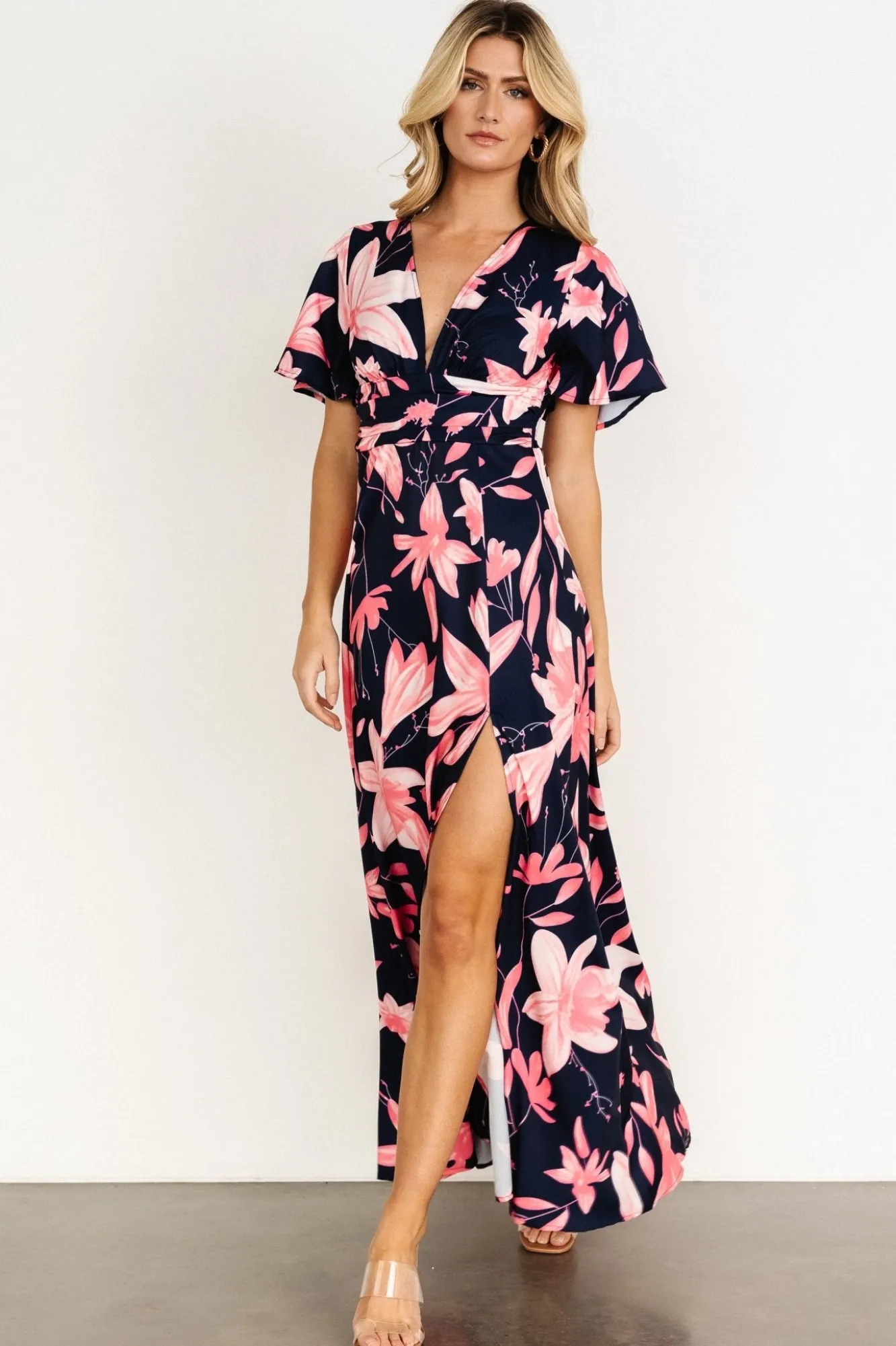 Baltic Born Dina Maxi Dress | Navy + Pink Floral