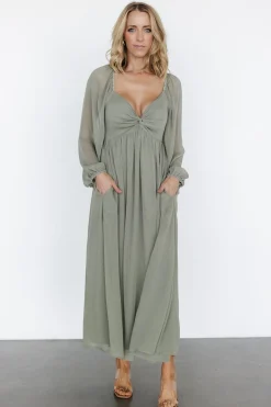 Baltic Born Dione Midi Dress | Dusty Olive