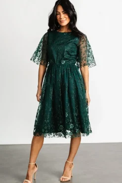 Baltic Born Duchess Tulle Dress | Dark Green Sparkle