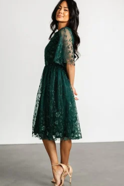 Baltic Born Duchess Tulle Dress | Dark Green Sparkle