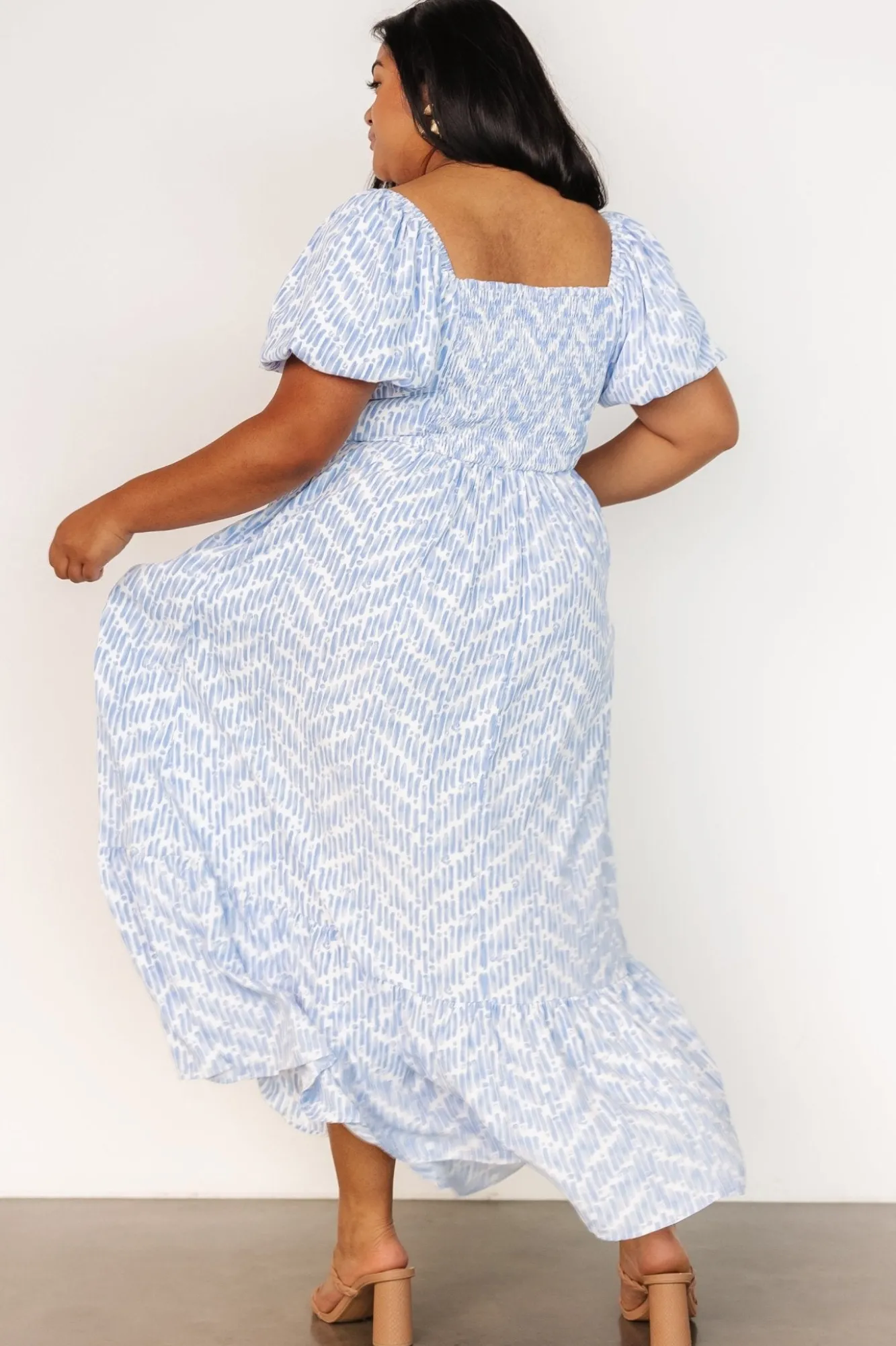 Baltic Born Durban Maxi Dress | Dusty Blue Print