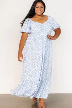 Baltic Born Durban Maxi Dress | Dusty Blue Print
