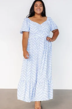 Baltic Born Durban Maxi Dress | Dusty Blue Print