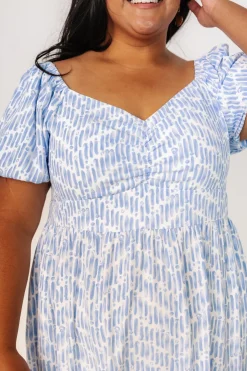 Baltic Born Durban Maxi Dress | Dusty Blue Print