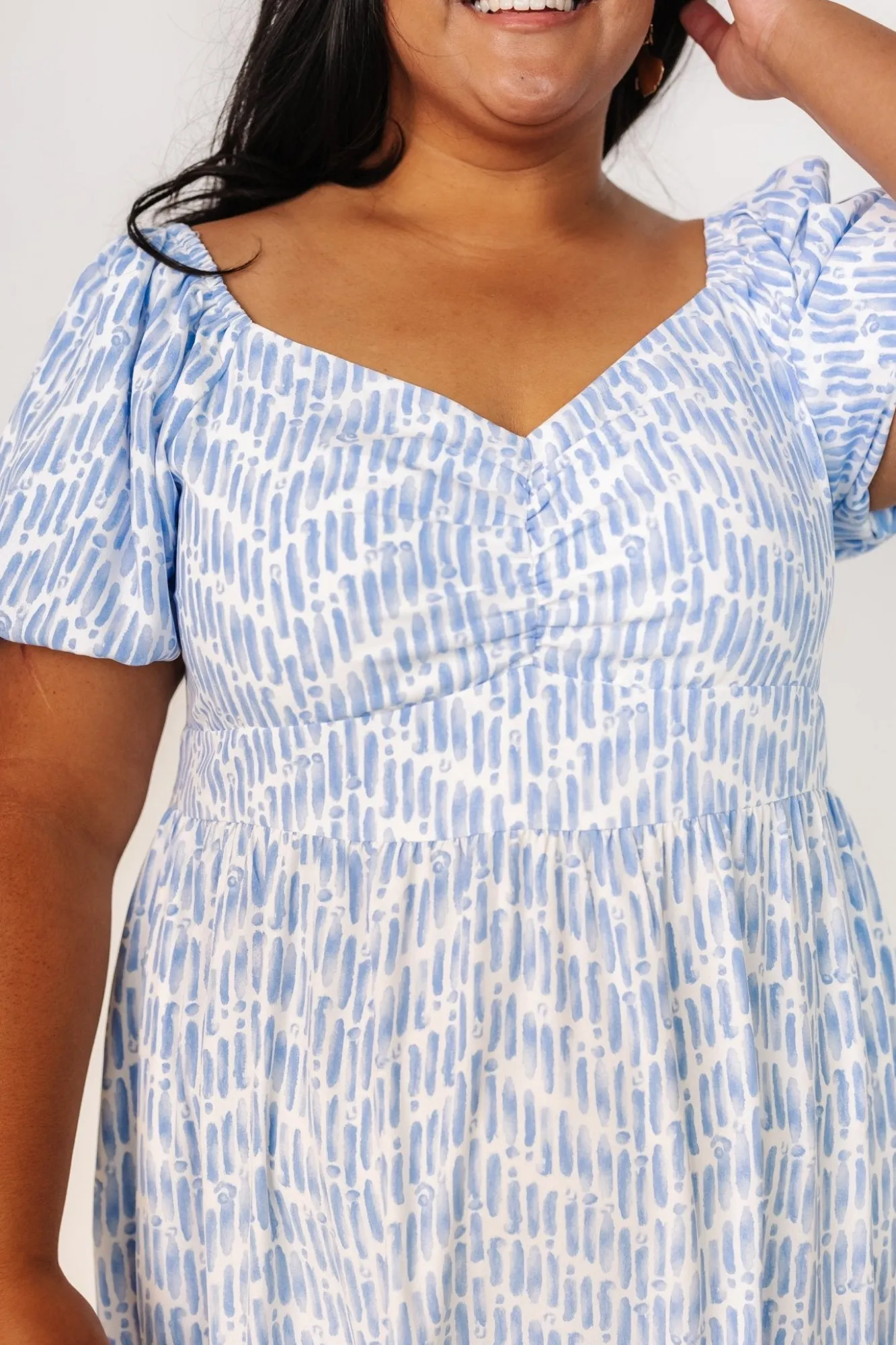 Baltic Born Durban Maxi Dress | Dusty Blue Print