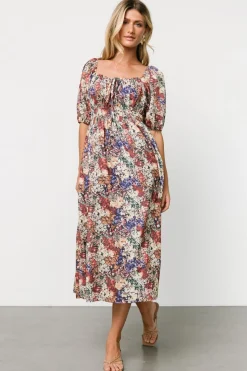 Baltic Born Eden Midi Dress | Black Multi Print
