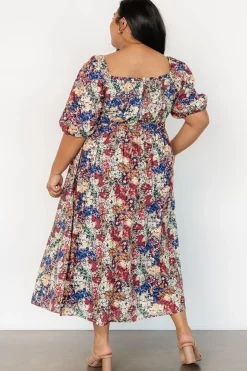 Baltic Born Eden Midi Dress | Black Multi Print