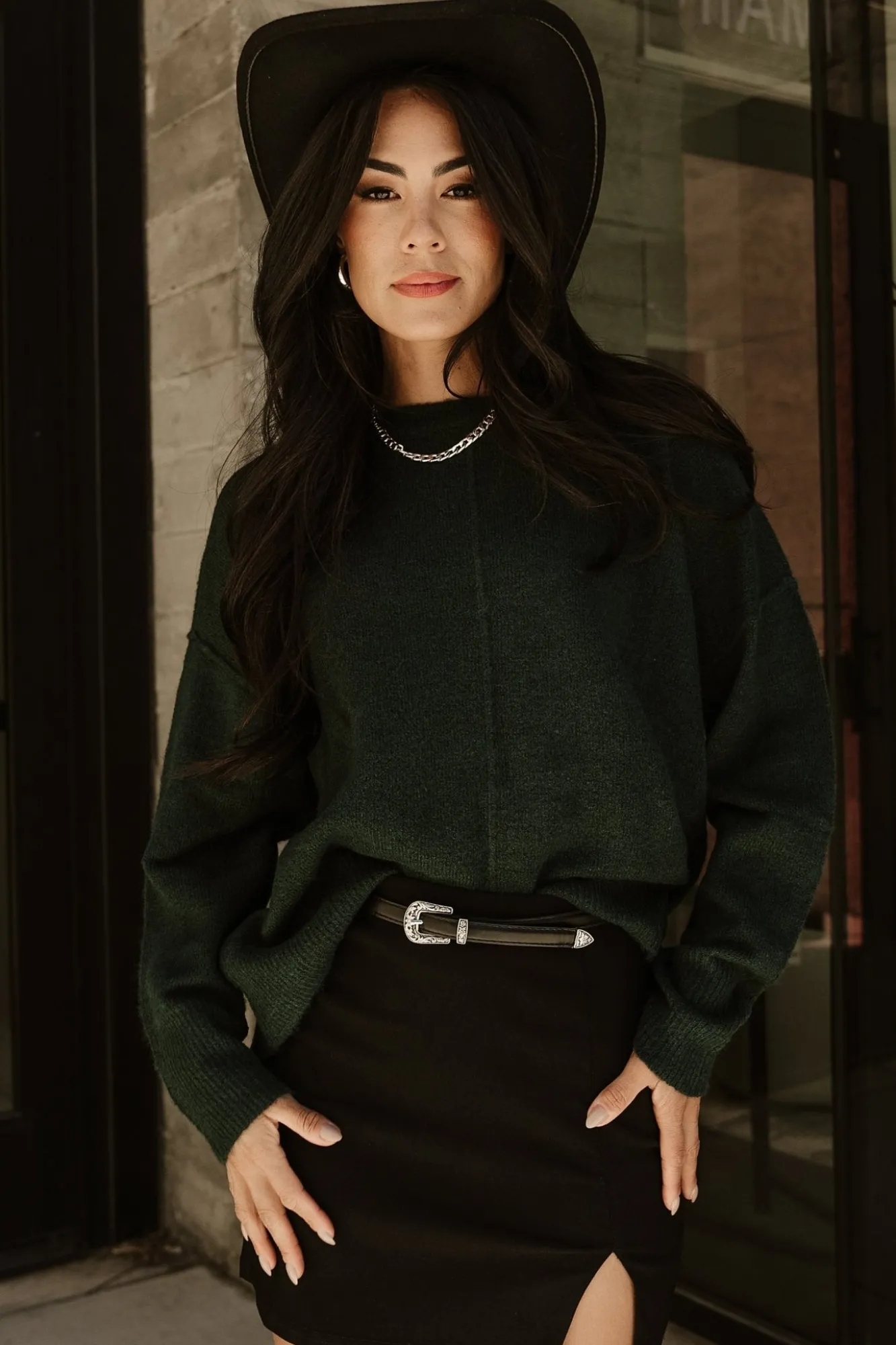 Baltic Born Edmonton Sweater | Dark Green