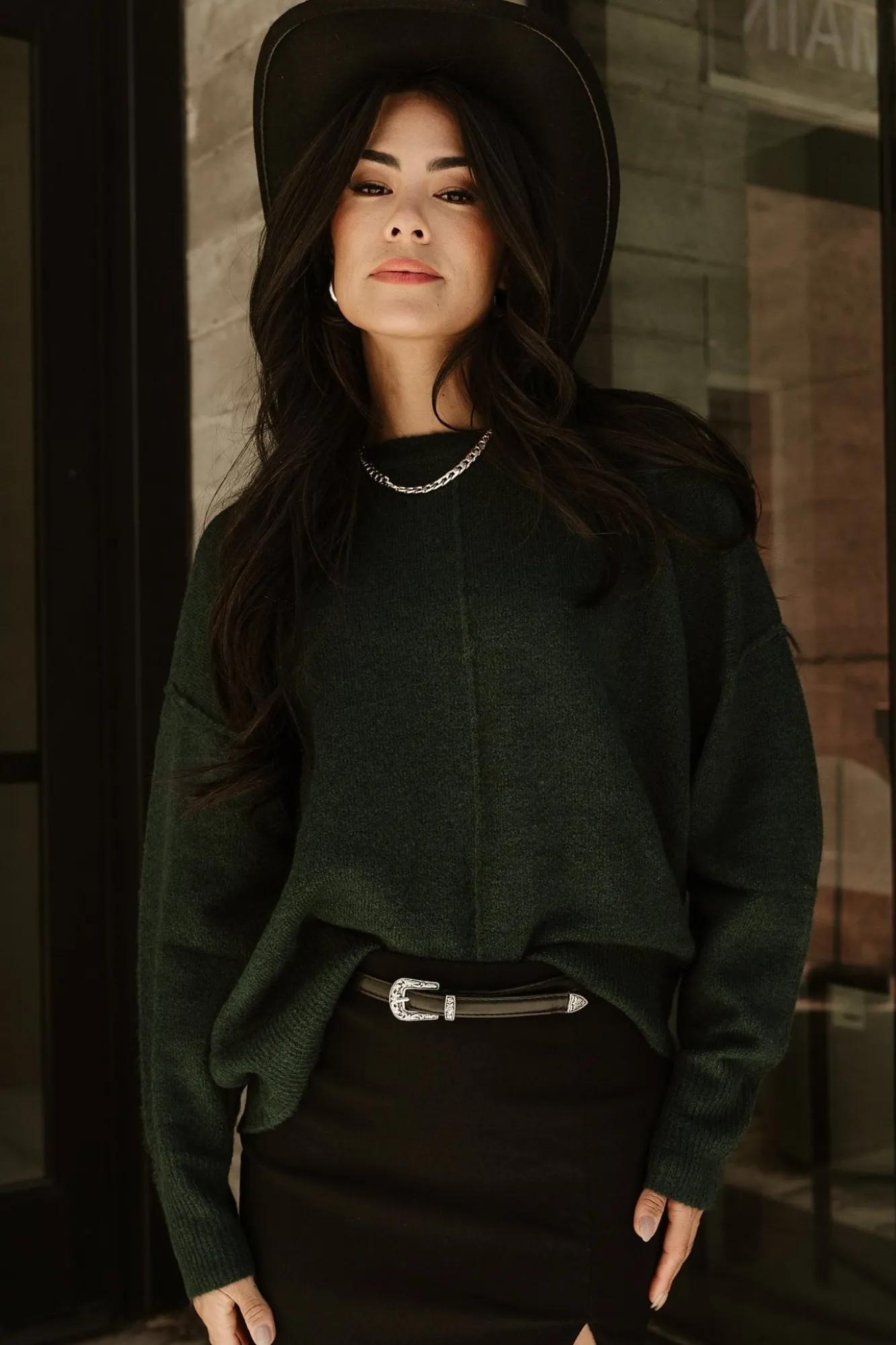 Baltic Born Edmonton Sweater | Dark Green