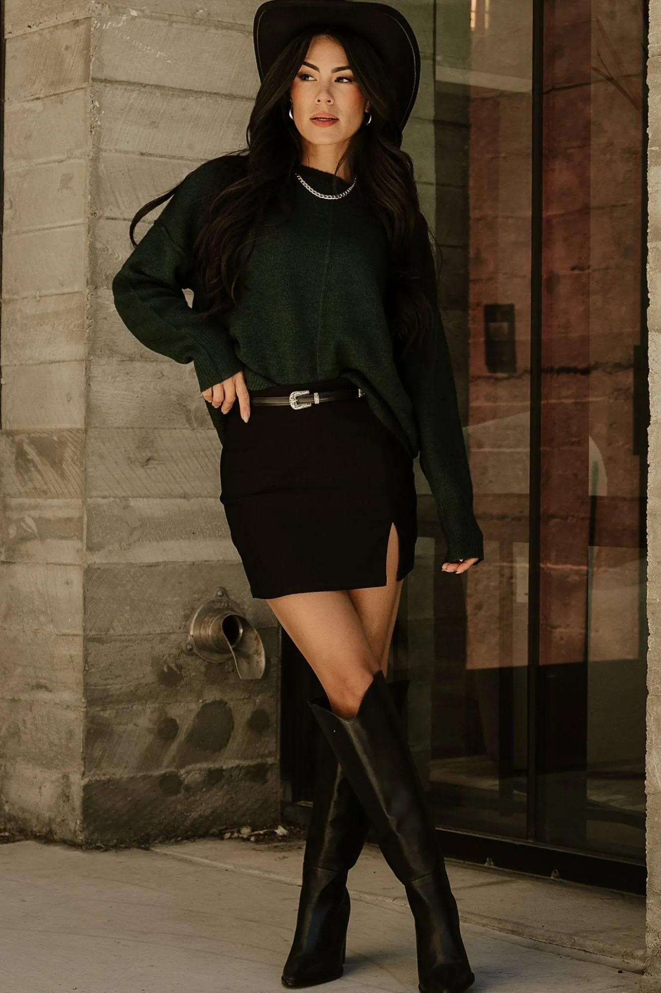 Baltic Born Edmonton Sweater | Dark Green