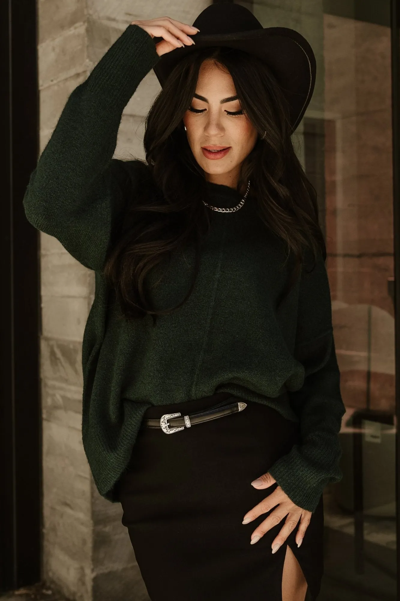 Baltic Born Edmonton Sweater | Dark Green