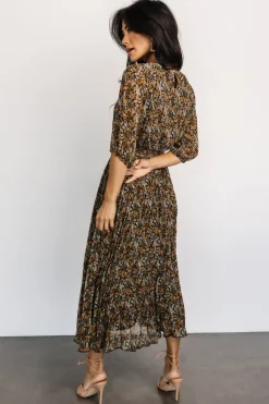 Baltic Born Eileen Pleated Dress | Midnight Garden Print