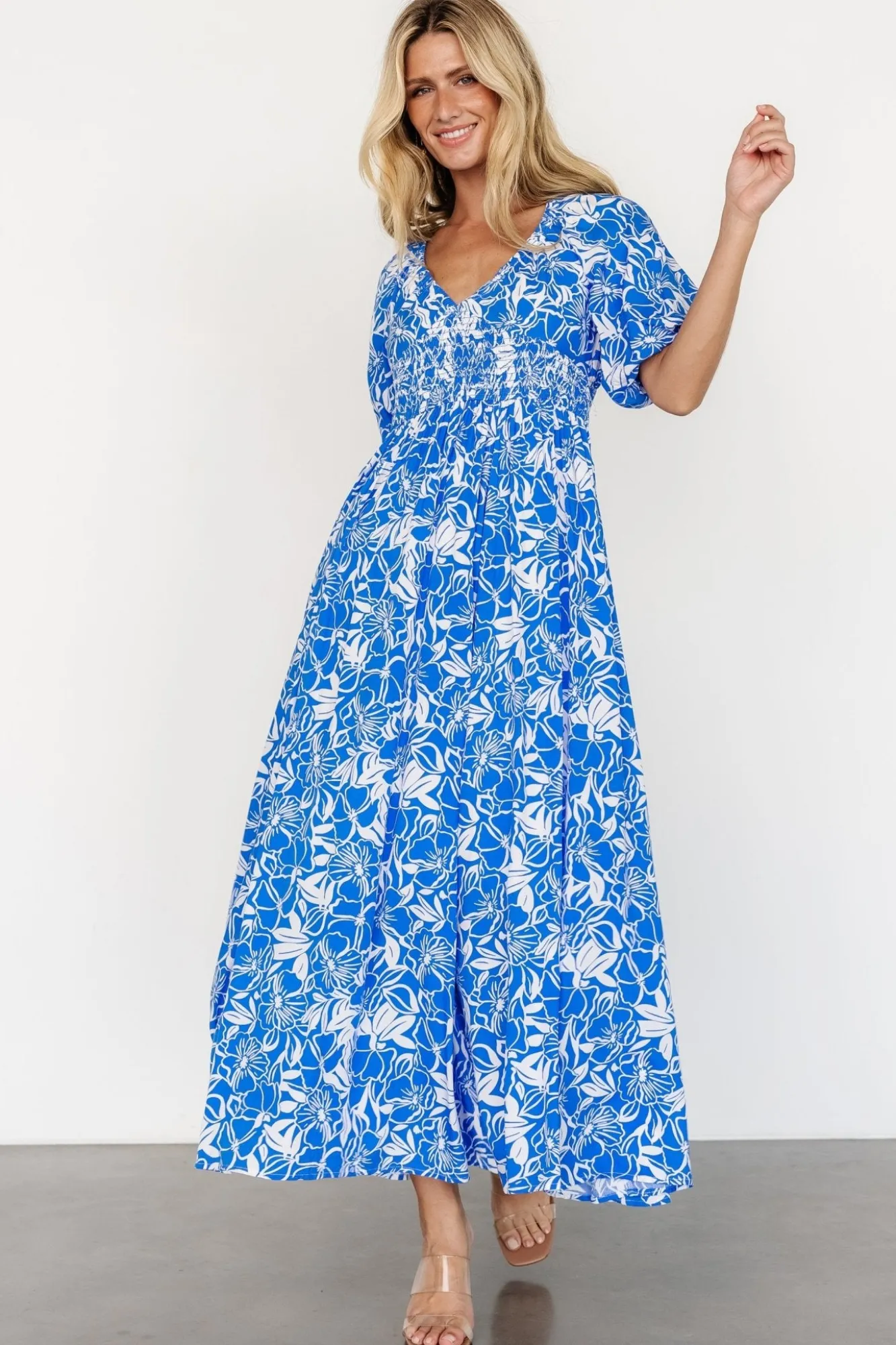 Baltic Born Elaine Maxi Dress | Blue + White