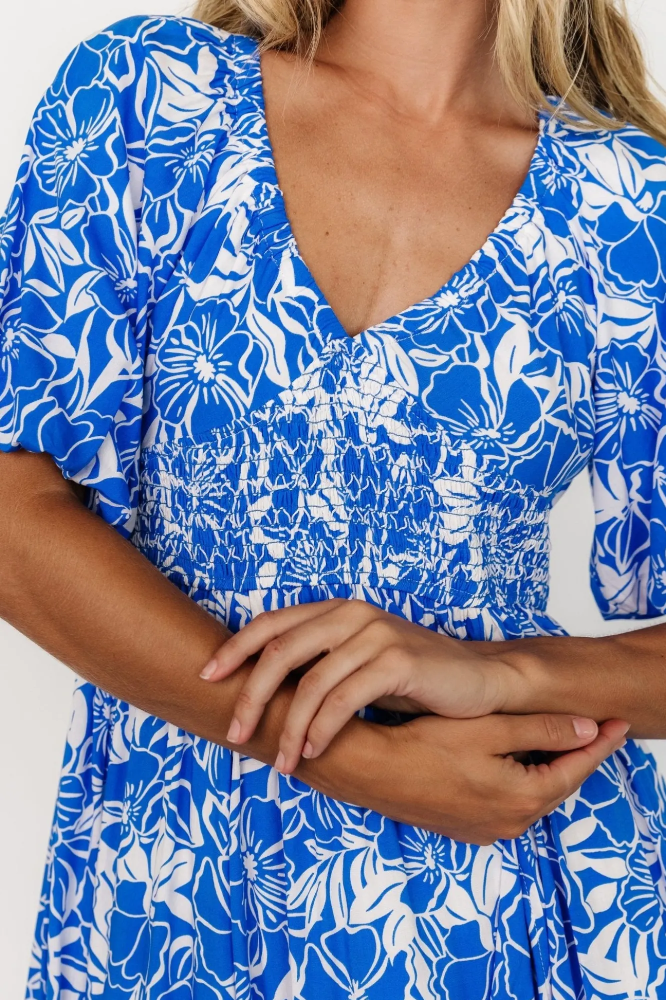 Baltic Born Elaine Maxi Dress | Blue + White