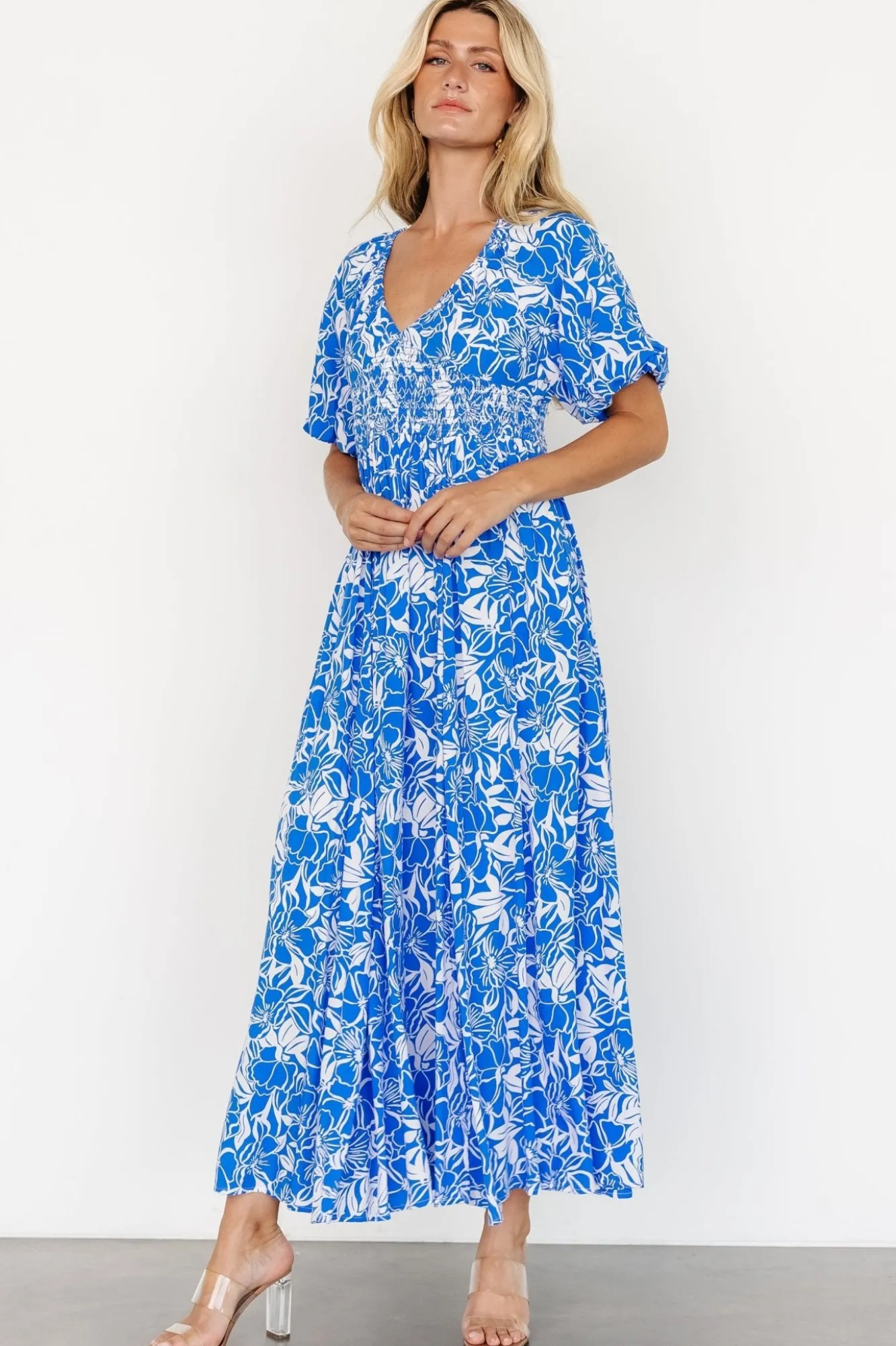 Baltic Born Elaine Maxi Dress | Blue + White