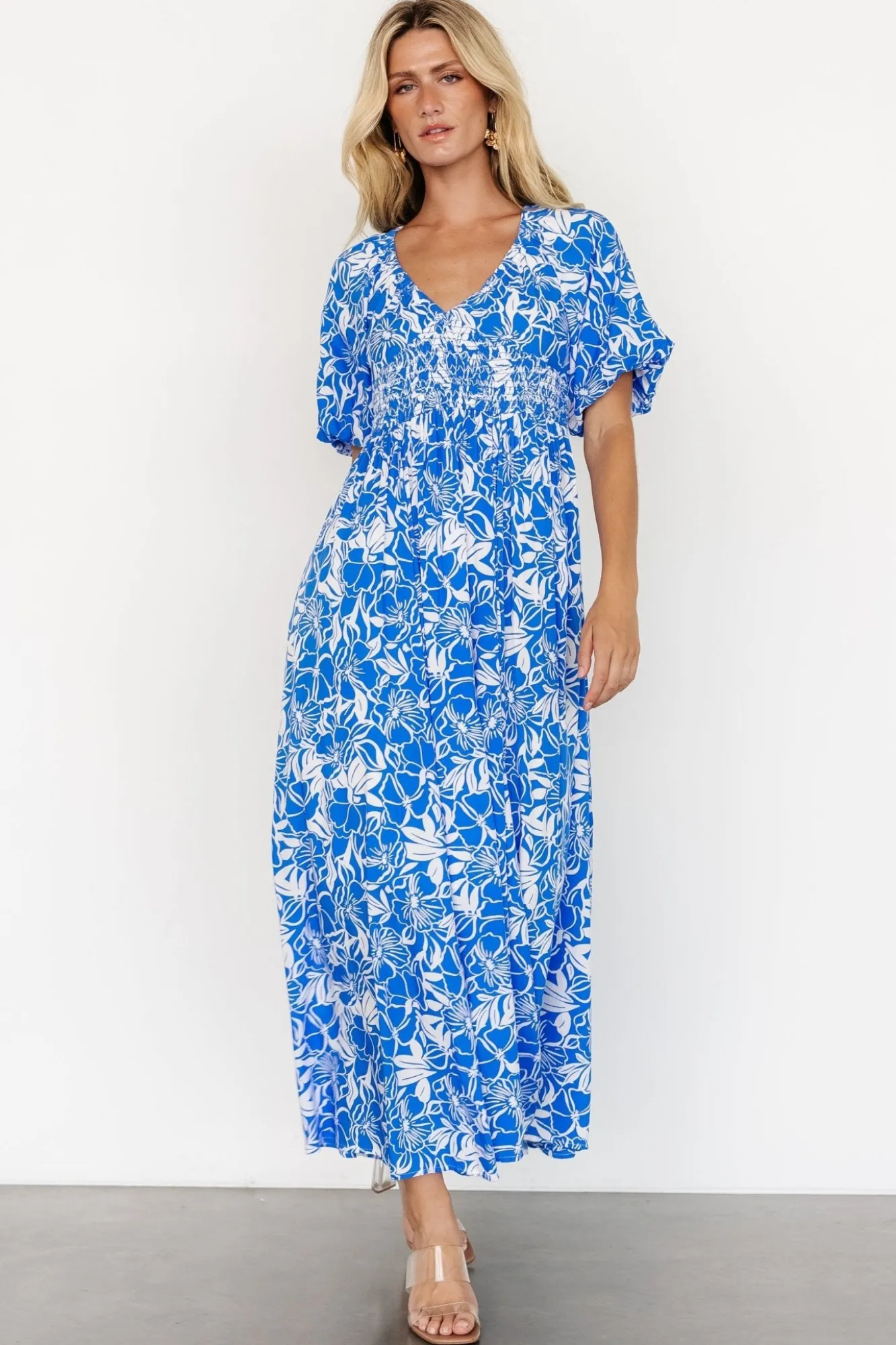 Baltic Born Elaine Maxi Dress | Blue + White