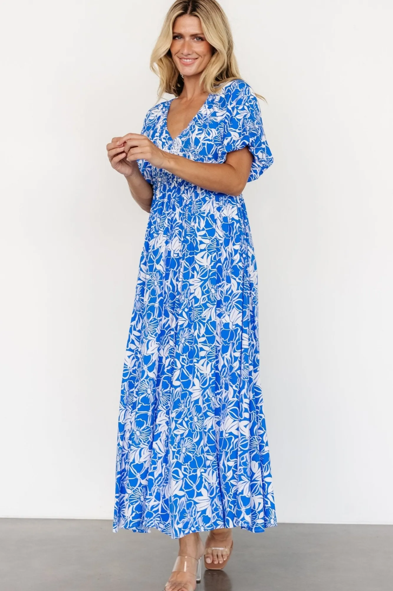 Baltic Born Elaine Maxi Dress | Blue + White