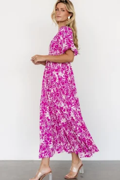 Baltic Born Elaine Maxi Dress | Magenta + White