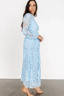 Baltic Born Eldora Lace Midi Dress | Light Blue