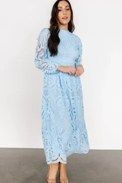 Baltic Born Eldora Lace Midi Dress | Light Blue