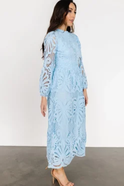 Baltic Born Eldora Lace Midi Dress | Light Blue