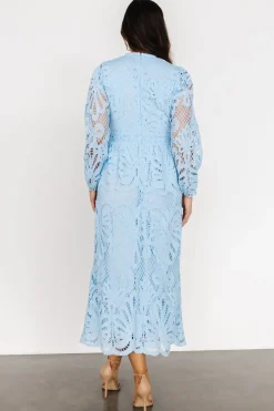 Baltic Born Eldora Lace Midi Dress | Light Blue