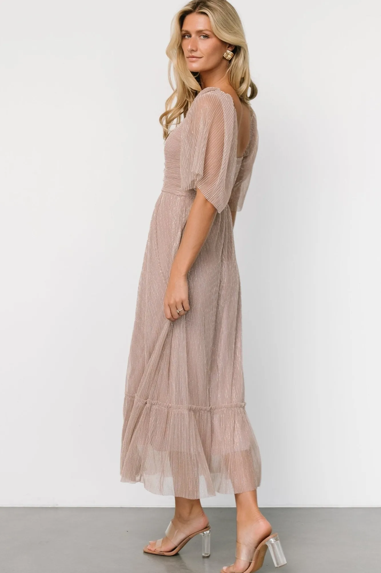 Baltic Born Elea Shimmer Dress | Vintage Rose