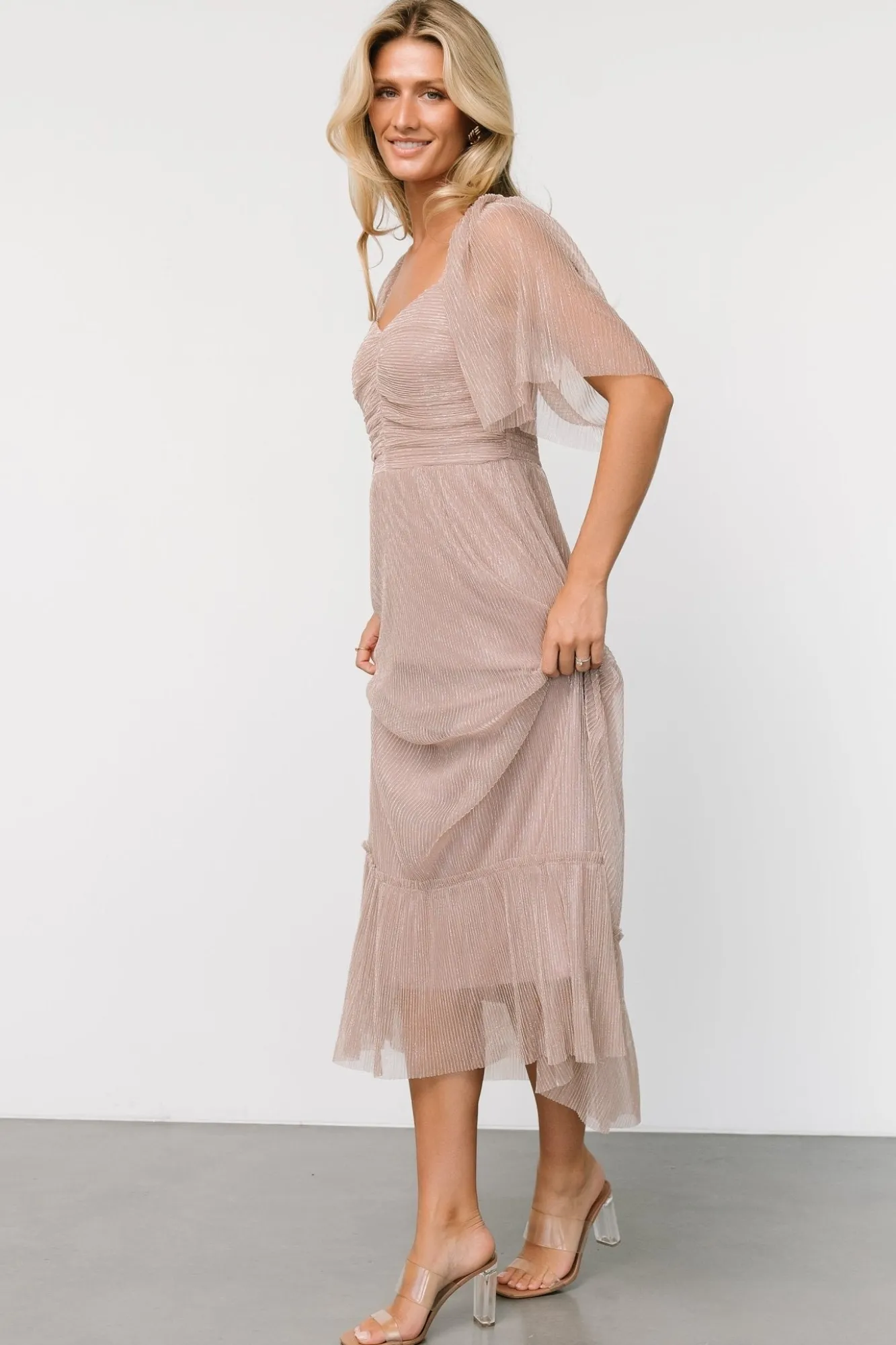 Baltic Born Elea Shimmer Dress | Vintage Rose