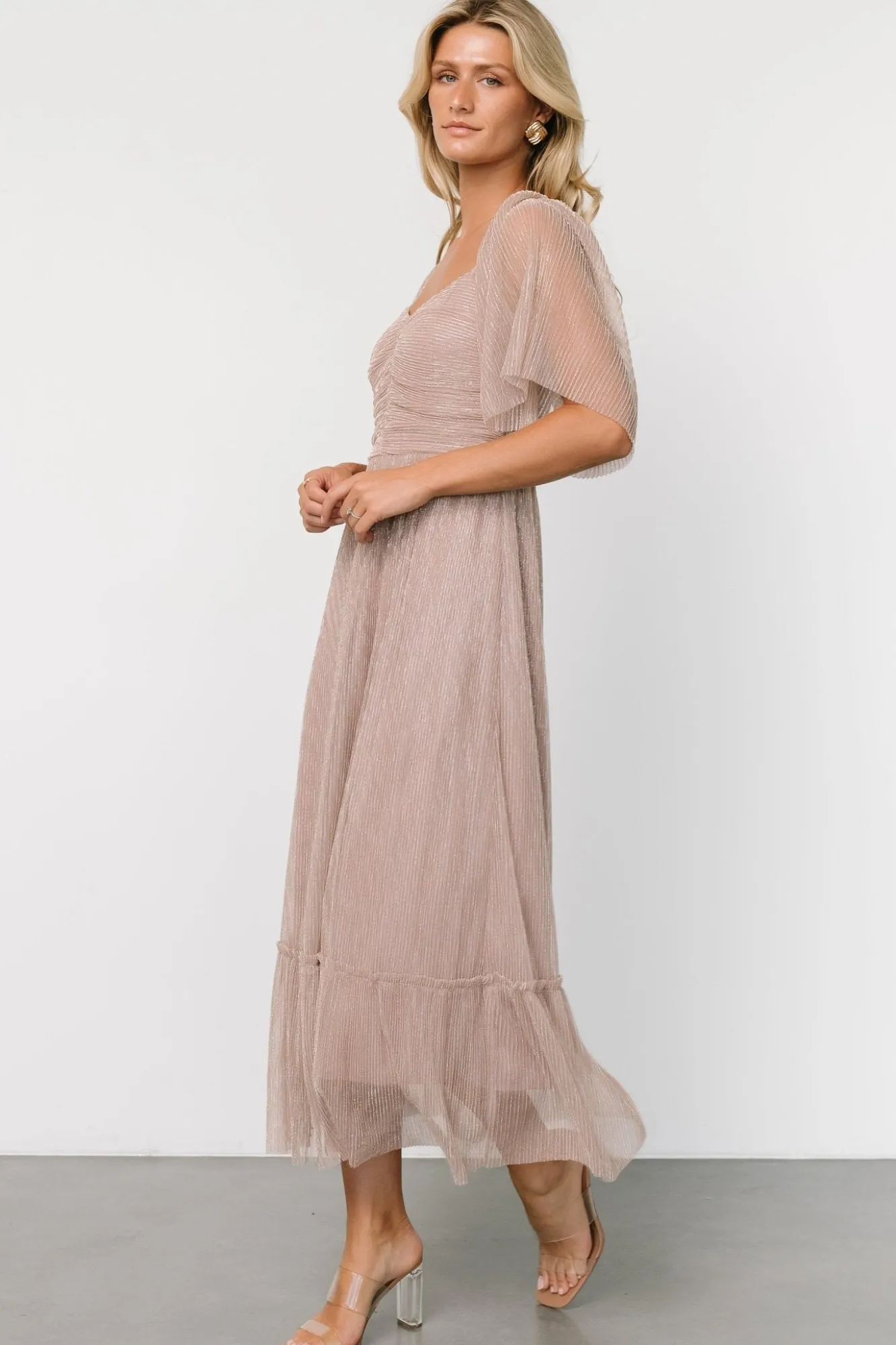 Baltic Born Elea Shimmer Dress | Vintage Rose