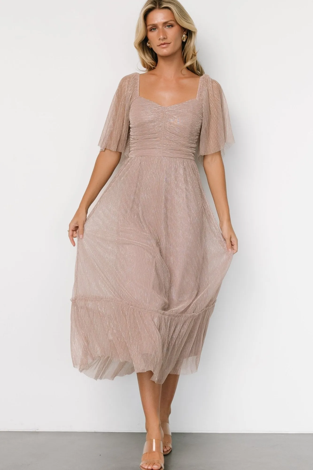 Baltic Born Elea Shimmer Dress | Vintage Rose