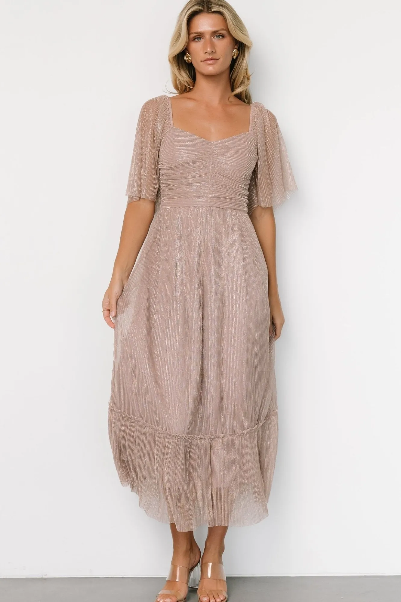 Baltic Born Elea Shimmer Dress | Vintage Rose
