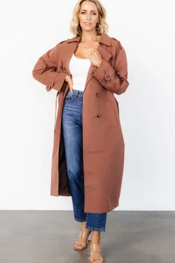 Baltic Born Elias Trench Coat | Warm Brown