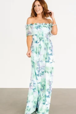 Baltic Born Elina Maxi Dress | Blue + Green Multi Floral