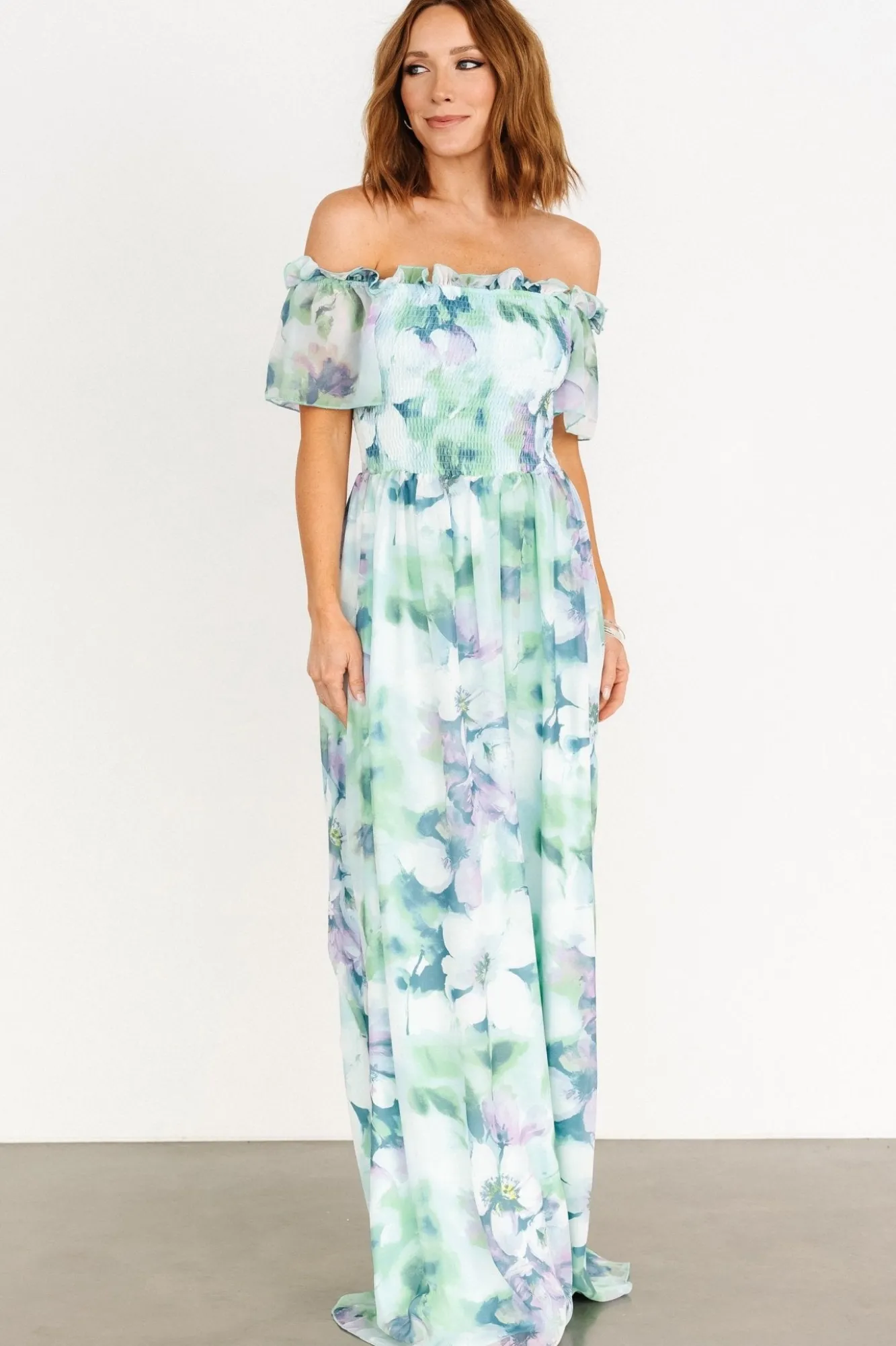 Baltic Born Elina Maxi Dress | Blue + Green Multi Floral