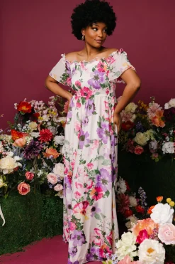 Baltic Born Elina Maxi Dress | Ivory + Pink Multi Floral